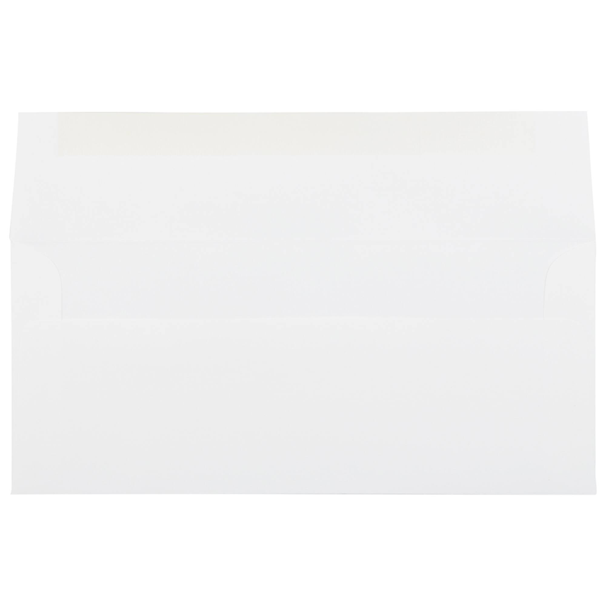 JAM Paper 4.12" x 9.5" Bright White Linen Strathmore Business Envelopes, 50ct.